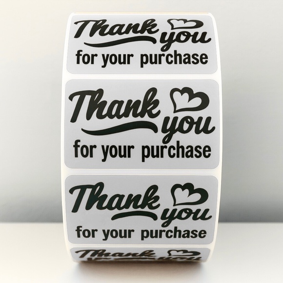 💗 Pink Thank You Stickers– 2x1” Cute Labels for Packages & Small Business 100 - Picture 10 of 10